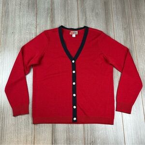 Chick Fil A Cardigan Sweater Women’s L Oobe Team Style Red *flaws
